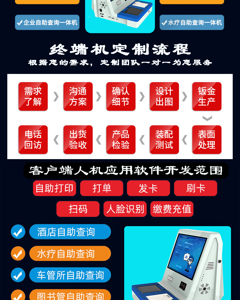 桌面式訪客登記管理一體機多功能終端機人機交互應(yīng)用軟件定制開發(fā)